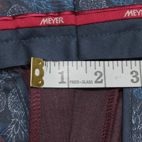 Meyer NWT Dress Pants Size 102 (US 36) Bonn in Purple Polyester & Wool